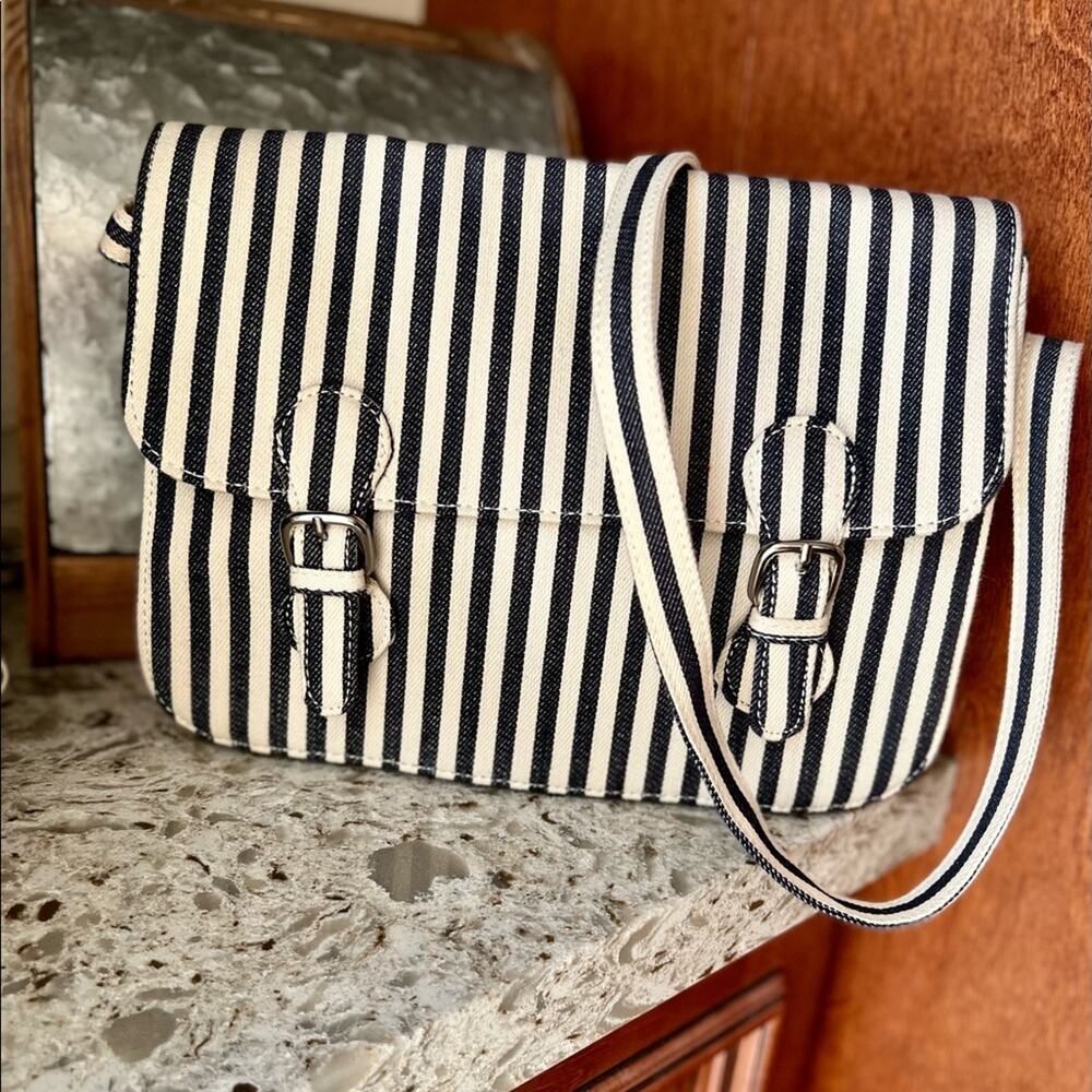 Forever 21 Striped Canvas Crossbody Bag